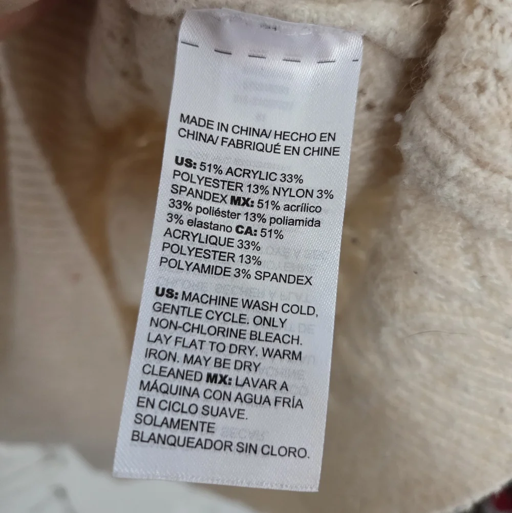 Chicos Cream Wide Sleeve Vneck Sweater
